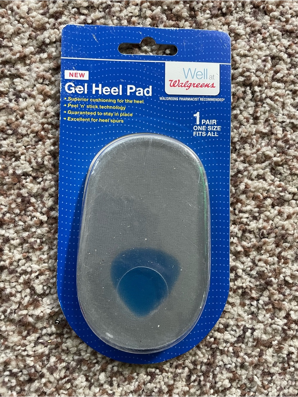 Walgreens Well at Walgreens Gel Heel Pad – 1 Pair | New in Package